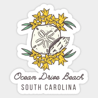 Ocean Drive Beach South Carolina SC Tourist Souvenir Sticker